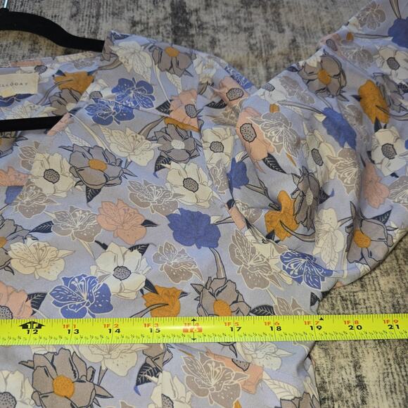 Melloday Top Women Small Floral Long Sleeve Smocked Cottage Coquette Career Boho - Picture 7 of 11